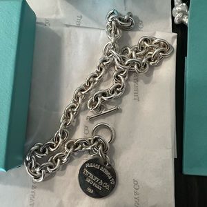 COPY - Tiffany & Co toggle necklace. Round disk